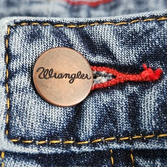 Wrangler 99% Cotton Rigid Denim Jeans, 90s Tapered Leg, 13x36 - Picture 4 of 7
